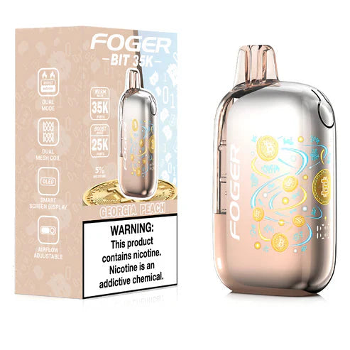 Georgia Peach Foger Bit 35k disposable vape packaging