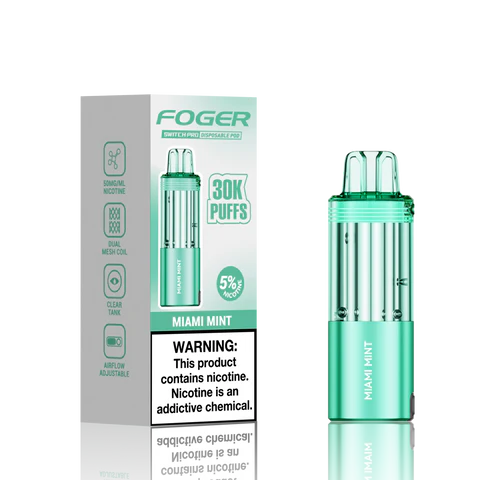 Miami Mint Foger Switch Pro 30K Pod disposable vape packaging
