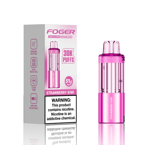 Strawberry Kiwi Foger Switch Pro 30K Pod disposable vape packaging