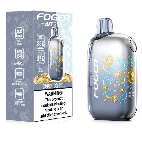 Fcuking Fab Foger Bit 35k disposable vape packaging