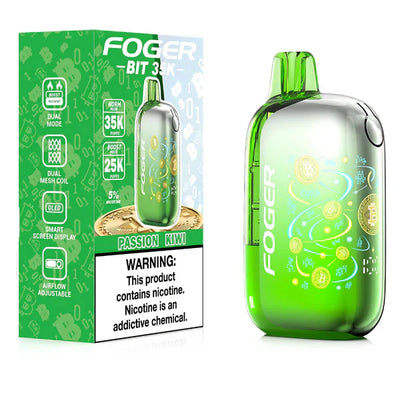 Passion Kiwi Foger Bit 35k disposable vape packaging