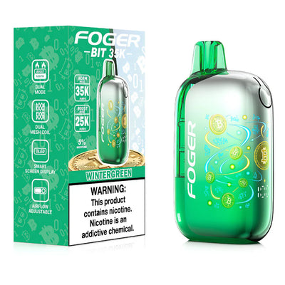 Wintergreen Foger Bit 35k disposable vape packaging