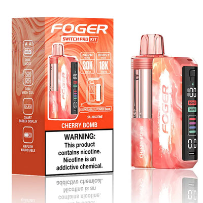 Cherry Bomb Foger Switch Pro 30K Kit disposable vape packaging 