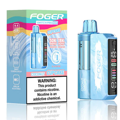 Coconut Cupcake Foger Switch Pro 30K Kit disposable vape packaging 