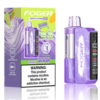 Grape Slush Foger Switch Pro 30K Kit disposable vape packaging 
