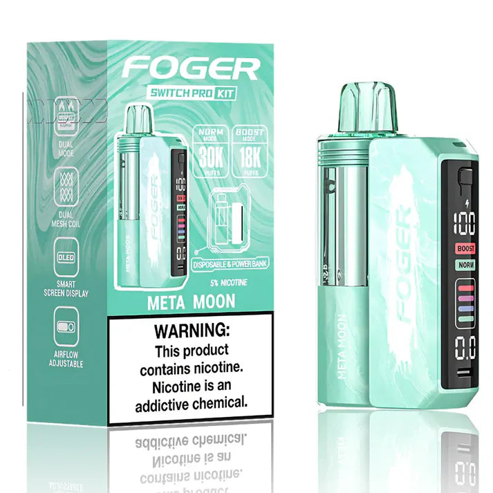 Meta Moon Foger Switch Pro 30K Kit disposable vape packaging 