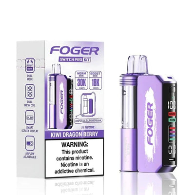 Kiwi Dragon Berry Foger Switch Pro 30K Kit Disposable Vape Packaging
