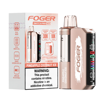 Pineapple Coconut Foger Switch Pro 30K Kit Disposable Vape Packaging