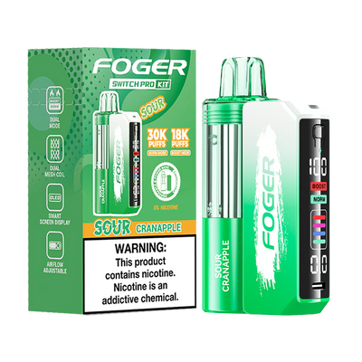 Sour Cranapple Foger Switch Pro 30K Kit Disposable Vape Packaging