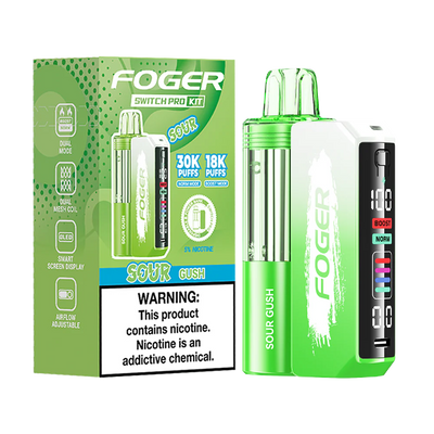 Sour Gush Foger Switch Pro 30K Kit Disposable Vape Packaging
