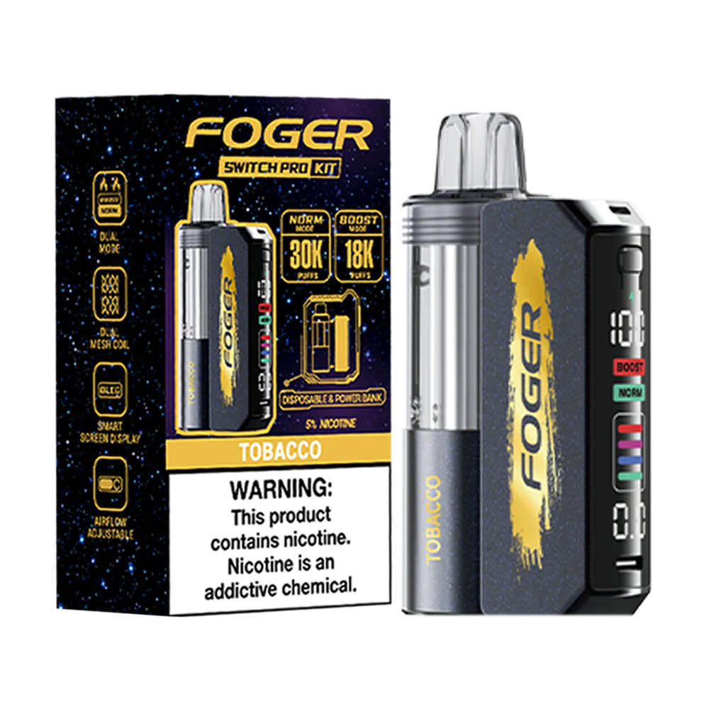 Tobacco Foger Switch Pro 30K Kit Disposable Vape Packaging