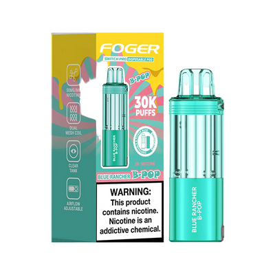 Blue Rancher Foger Switch Pro 30K Pod disposable vape packaging