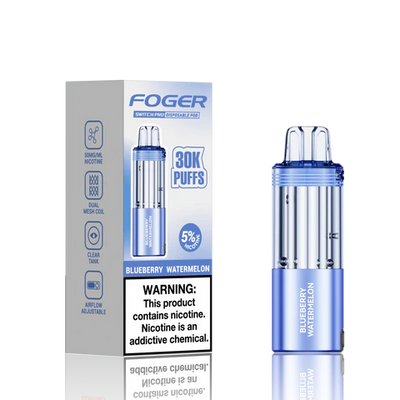 Blueberry Watermelon Foger Switch Pro 30K Pod disposable vape packaging