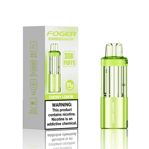 Cherry Lemon Foger Switch Pro 30K Pod disposable vape packaging
