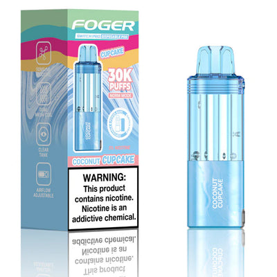 Coconut Cupcake Foger Switch Pro 30K Pod disposable vape packaging