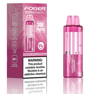 Dragon Fruit Lemonade Foger Switch Pro 30K Pod disposable vape packaging