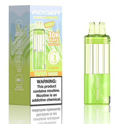 Frozen Lemon Foger Switch Pro 30K Pod disposable vape packaging