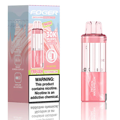 Frozen Watermelon Foger Switch Pro 30K Pod disposable vape packaging