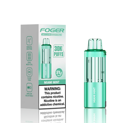 Miami Mint Foger Switch Pro 30K Pod disposable vape packaging