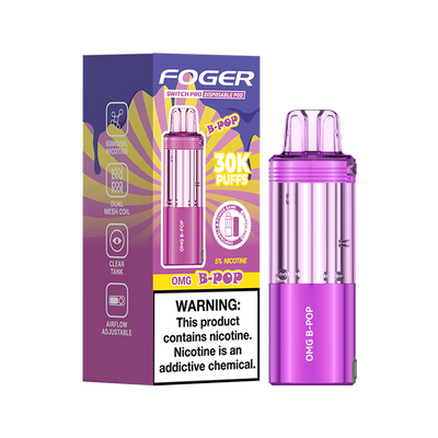 OMG B-Burst Foger Switch Pro 30K Pod disposable vape packaging
