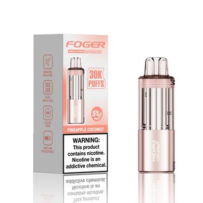 Pineapple Coconut Foger Switch Pro 30K Pod disposable vape packaging