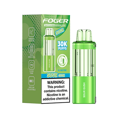 Sour Gush Foger Switch Pro 30K Pod disposable vape packaging