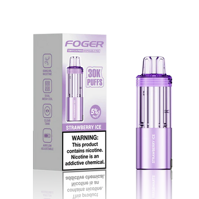 Strawberry Ice Foger Switch Pro 30K Pod disposable vape packaging