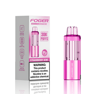 Strawberry Kiwi Foger Switch Pro 30K Pod disposable vape packaging