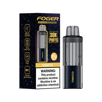 Tobacco Foger Switch Pro 30K Pod disposable vape packaging