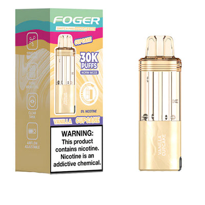 Vanilla Cupcake Foger Switch Pro 30K Pod disposable vape packaging